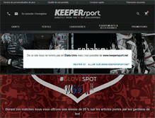 Tablet Screenshot of keepersport.fr