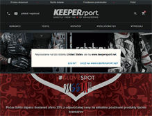 Tablet Screenshot of keepersport.sk